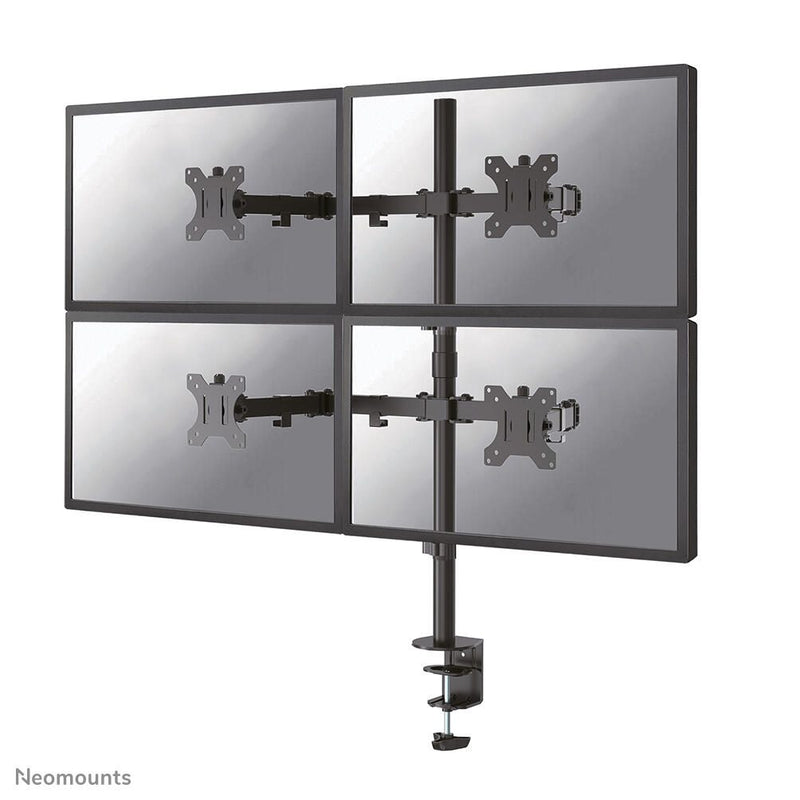 Neomounts FPMA-D550D4BLACK vierfach Monitor Tischhalterung