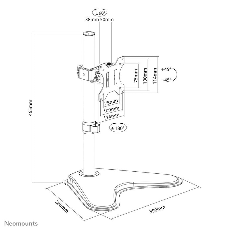 Neomounts FPMA-D550SBLACK Monitor Tischständer