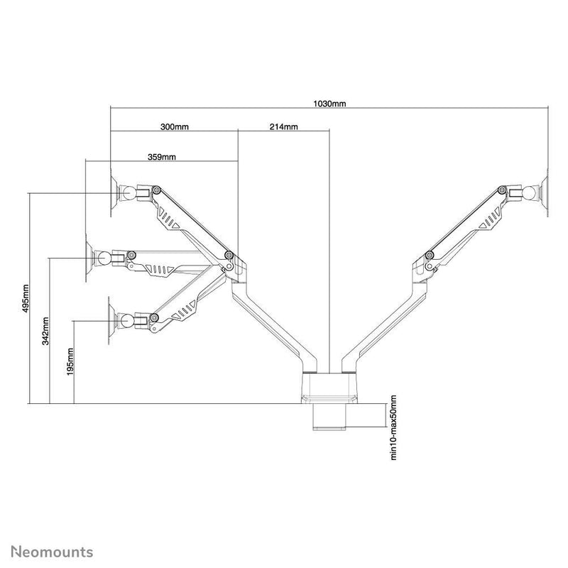 Neomounts FPMA-D750DSILVER Monitor Tischhalterung