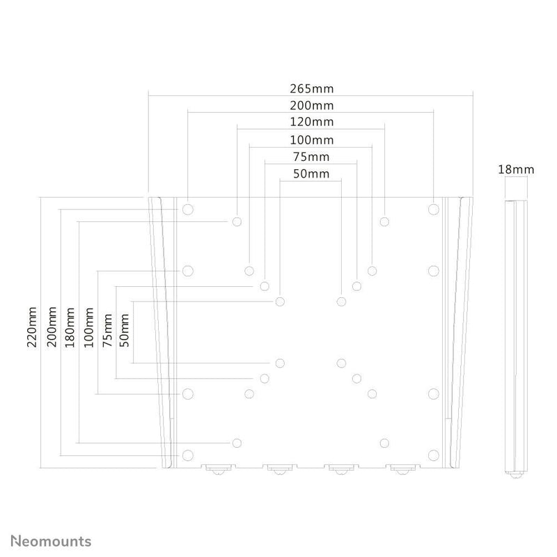 Neomounts FPMA-W110BLACK Wandhalterung