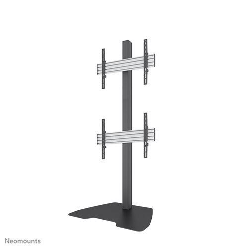 B-WARE Neomounts NMPRO-S12 1x2 Videowall Bodenständer für zwei Displays 81,3 - 165,1 cm 32-65 Zoll