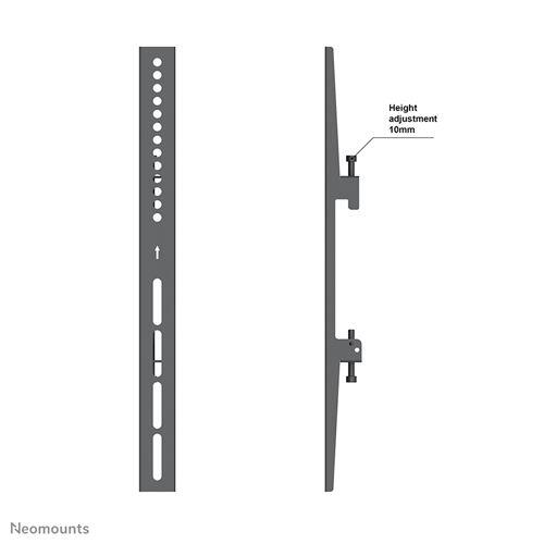 B-WARE Neomounts NMPRO-S12 1x2 Videowall Bodenständer für zwei Displays 81,3 - 165,1 cm 32-65 Zoll