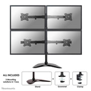 Neomounts NM-D335D4BLACK Monitor Tischhalterung