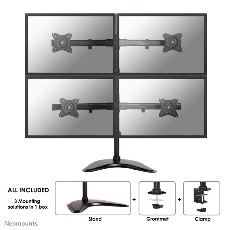 Neomounts NM-D335D4BLACK Monitor Tischhalterung
