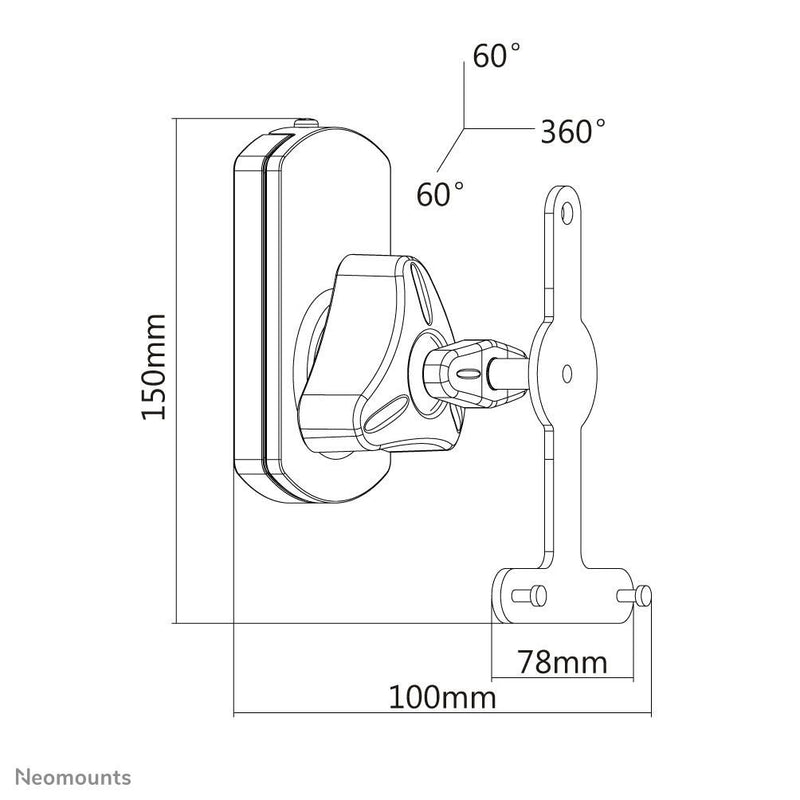 Neomounts NM-WS130BLACK Lautsprecher Wandhalterung