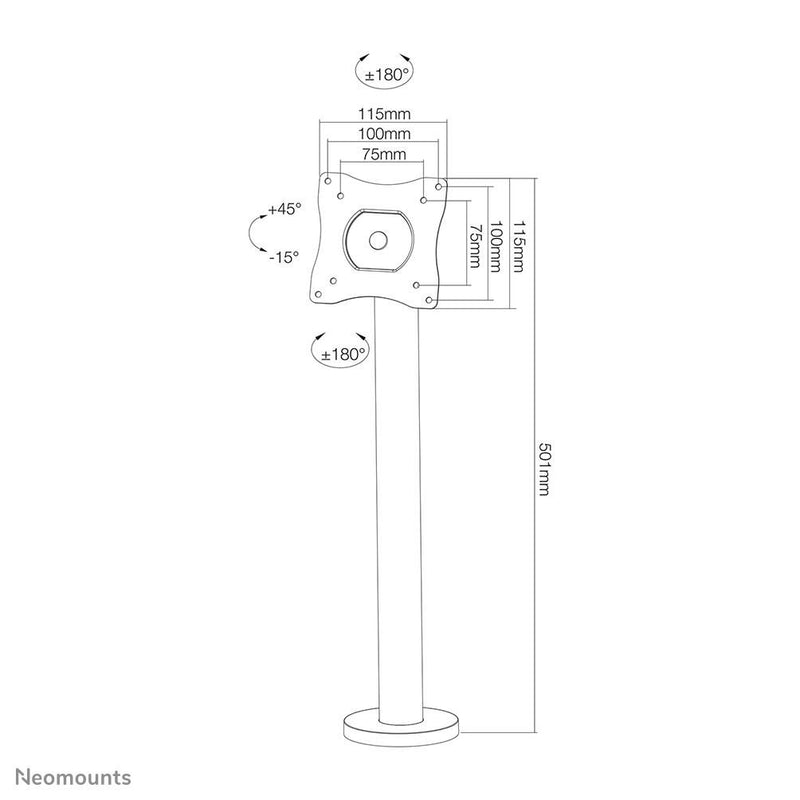Neomounts NS-DPOS100BLACK Monitor Tischhalterung