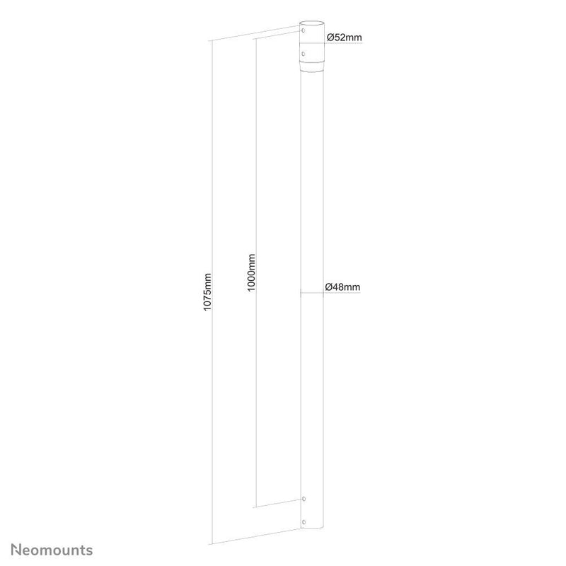 Neomounts NS-EP100BLACK Verlängerungsrohr für Deckenhalterung