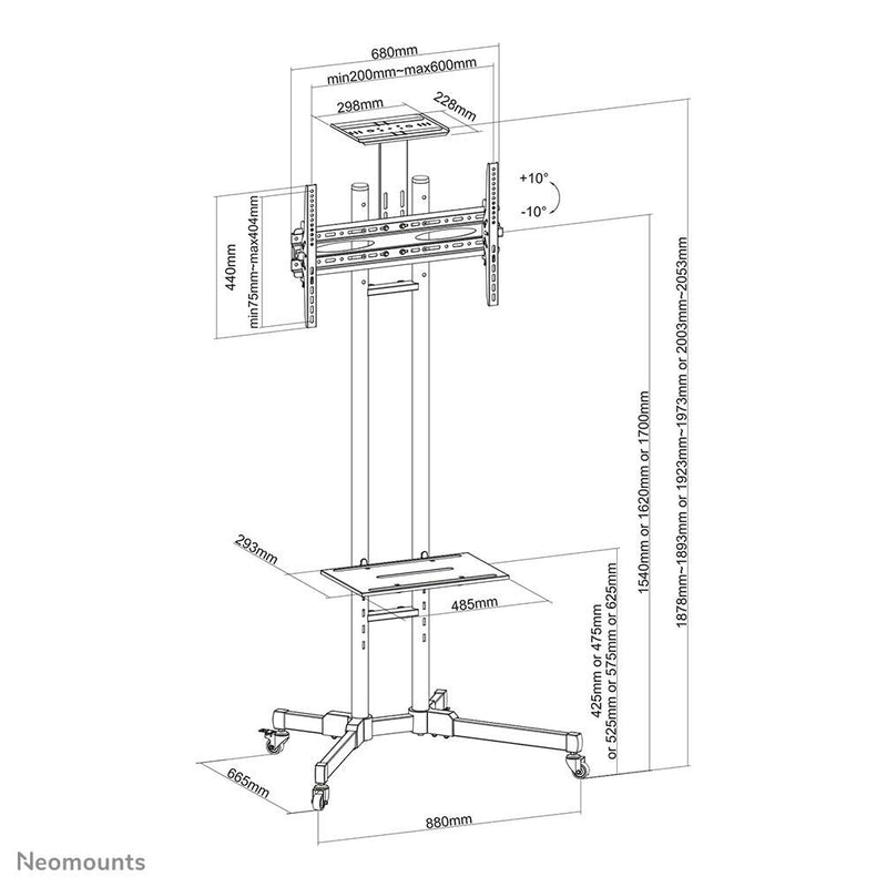 Neomounts PLASMA-M1700E Rollwagen