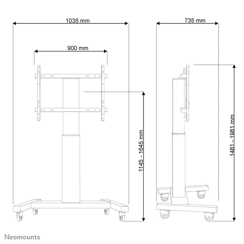 Neomounts PLASMA-M2250SILVER motorisierter Rollwagen