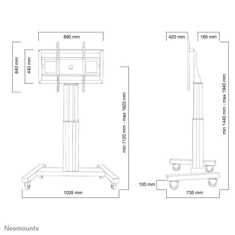 Neomounts PLASMA-M2500BLACK motorisierter Rollwagen