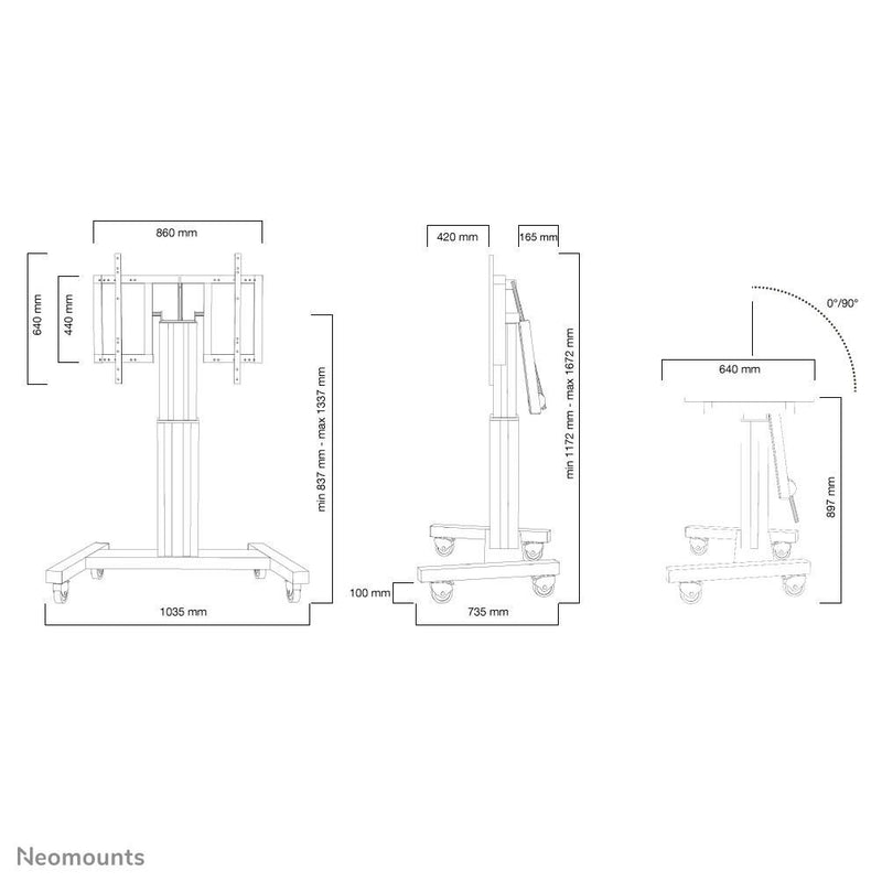 Neomounts PLASMA-M2500TBLACK motorisierter Rollwagen