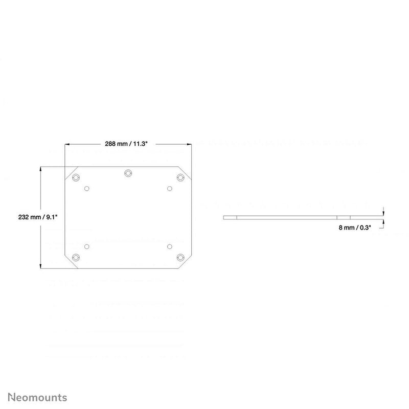 Neomounts PLASMA-M2SFPLATE Bodenplatte