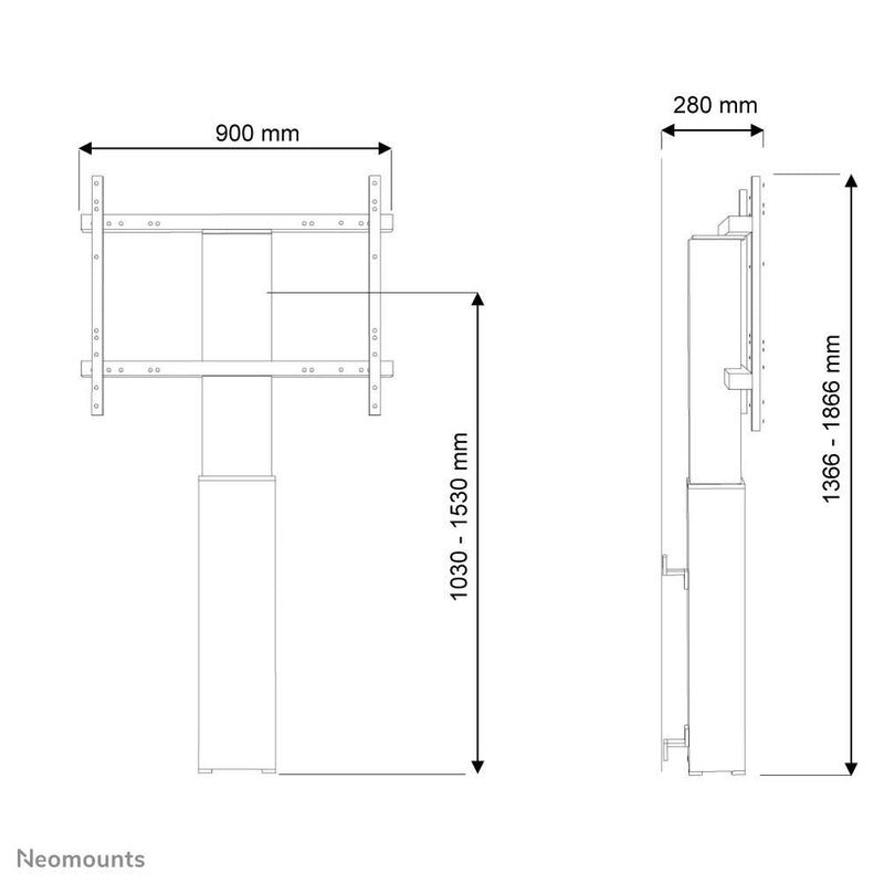 Neomounts PLASMA-W2250SILVER motorisierte Wandhalterung