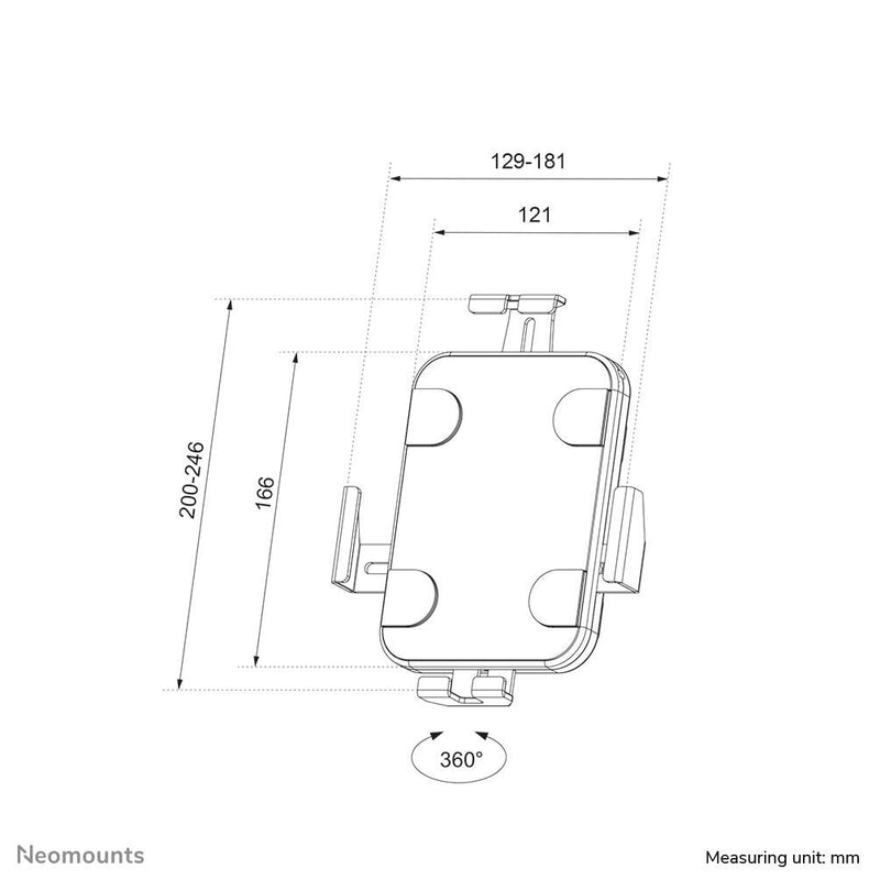 Neomounts WL15-625WH1 drehbare Tablet-Wandhalterung für 7,9-11' Tablets - Weiß