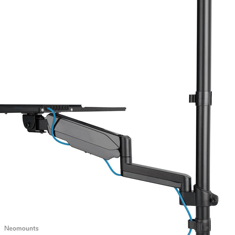 Neomounts WL90-325BL1 höhenverstellbarer, wandmontierter Arbeitsplatz für 17-32' Bildschirme, Tastatur und Maus - Schwar