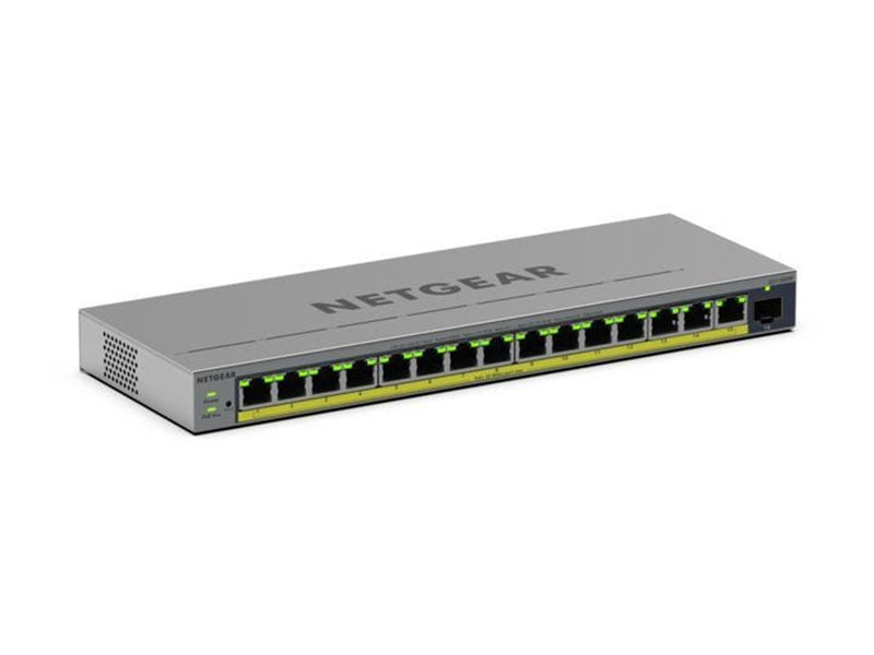 Netgear 16-Port Gigabit Ethernet Easy Smart PoE+ Switch with 1 Dedicated SFP port (180W)