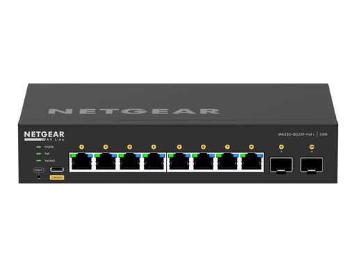 Netgear AV Line M4250-8G2XF-PoE+ (GSM4210PX) 8x1G PoE+ 220W and 2xSFP+ Managed Switch