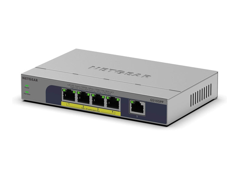 Netgear GS105PP - switch - 5 ports - unmanaged
