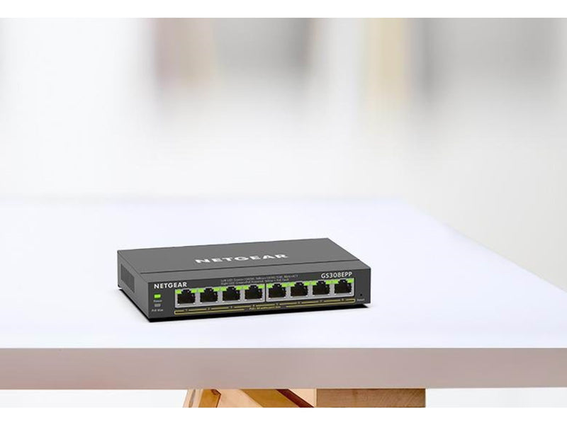 Netgear GS308EPP-100PES 8-Port PoE+ Gigabit Ethernet Plus Switch (123W)