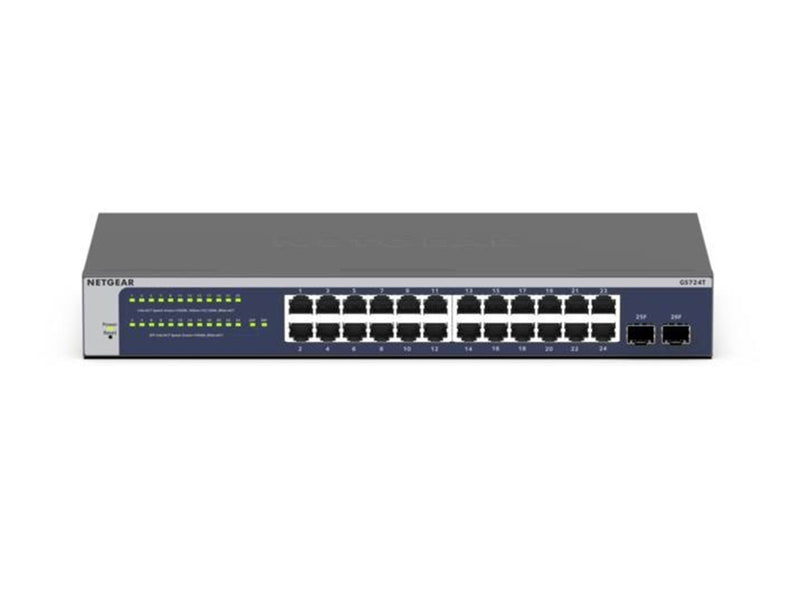 Netgear GS724Tv6 24-Port Gigabit Ethernet Smart Switch 2 SFP Ports