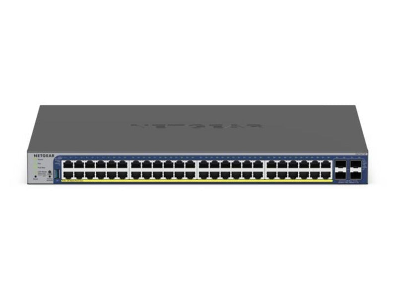 Netgear GS752TXPv3 48-Port Gigabit Ethernet PoE+ Smart Switch w/ optional Remote/Cloud Management and 4 SFP+ Ports (380W)