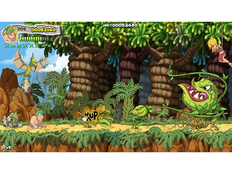New Joe & Mac: Caveman Ninja - T-Rex Edition - Sony PlayStation 5 - Platformer - PEGI 7