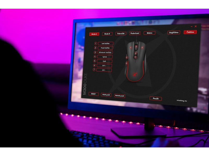 Niceboy ORYX M300 Duke - Gaming Maus (Schwarz)