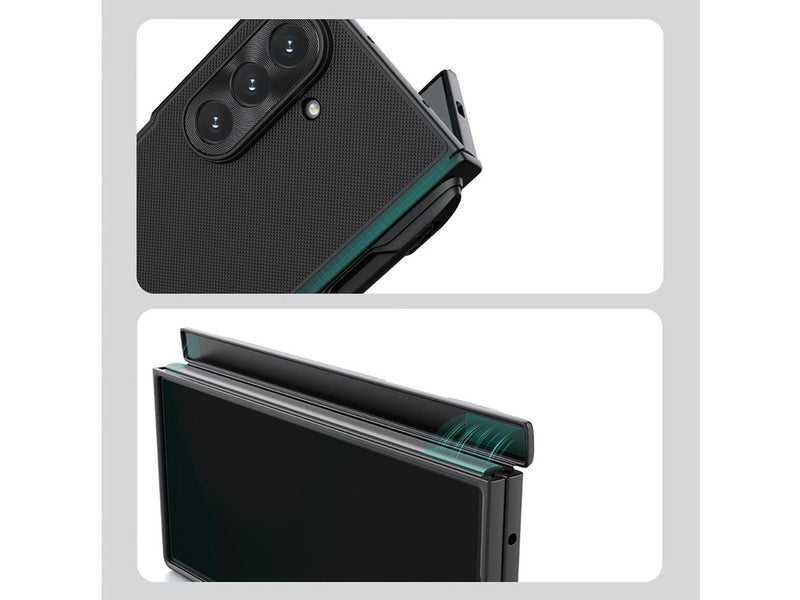 Nillkin  Super Frosted Shield Fold Magnetic Case for Samsung Galaxy Z Fold 7 MagSafe Compatible with S Pen Slot - Black
