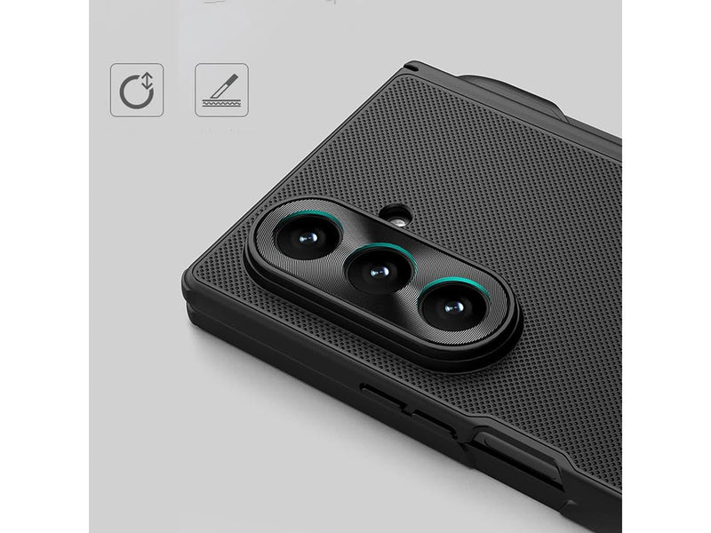 Nillkin  Super Frosted Shield Fold Magnetic Case for Samsung Galaxy Z Fold 7 MagSafe Compatible with S Pen Slot - Black