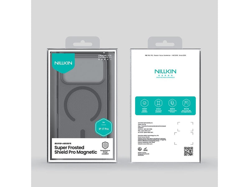 Nillkin Super Frosted Shield Pro MagSafe Compatible Case for iPhone 17 Pro - Clear Black