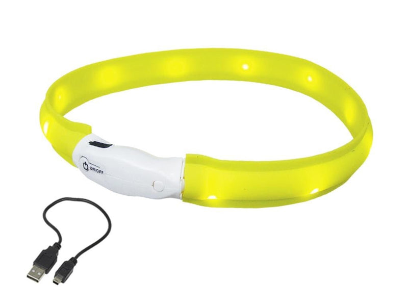 Nobby LED halsbånd bred VISIBLE L Gul