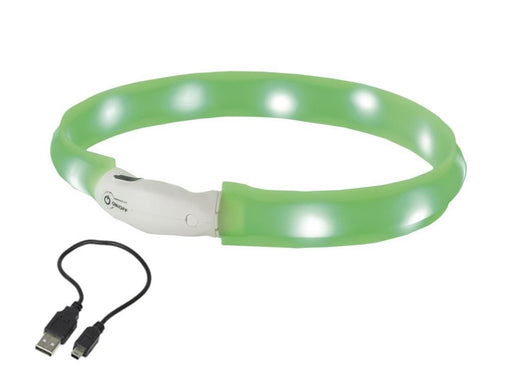 Nobby LED halsbånd wide VISIBLE L Grøn