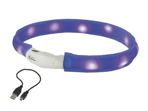 Nobby LED halsbånd wide VISIBLE M Blå