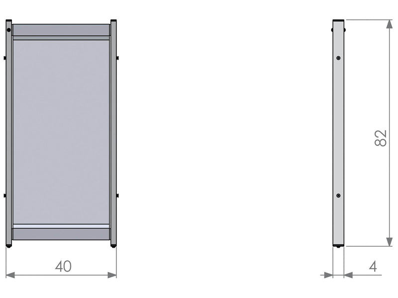 Nobo Borddeler PVC modulær Small 40x82cm