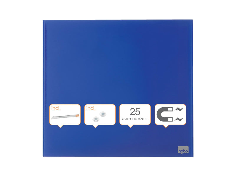 Nobo Diamond Glas - blaue magnetische Glastafel, Einzelhandelspackung Diamond Glas - blaue magnetische Glastafel, Einzelhandelspackung