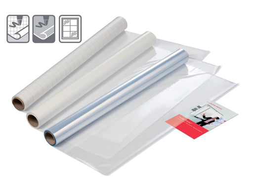 Nobo Instant Abwischbare Folie, 25 Blatt 60 x 80 cm, blanko, weiß