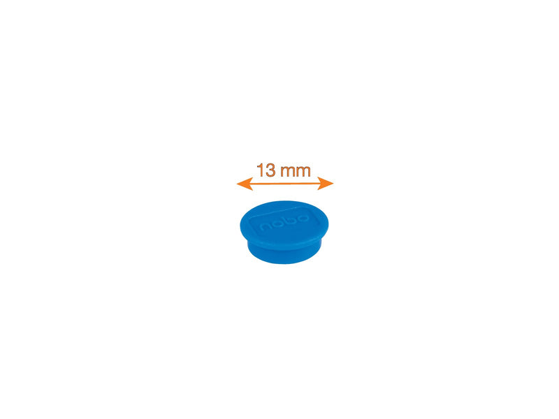 Nobo  Magnete, 13 mm, 10 Stück, schwarz Blau