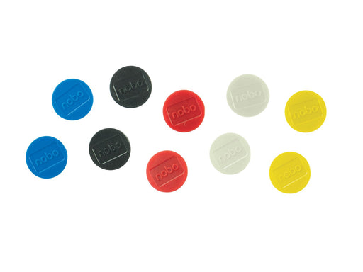 Nobo  Magnete, 38 mm, extra stark, 10 Stück, farbig sortiert Sortiert