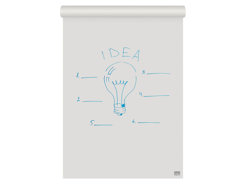 Nobo Premium Flipchart Recycled Paper Pad 600x890mm Reversible Plain or Gridded paper 50 Sheet 70gsm 1 Pack Rolled