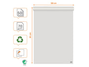 Nobo Premium Flipchart Recycled Paper Pad 600x890mm Reversible Plain or Gridded paper 50 Sheet 70gsm 1 Pack Rolled