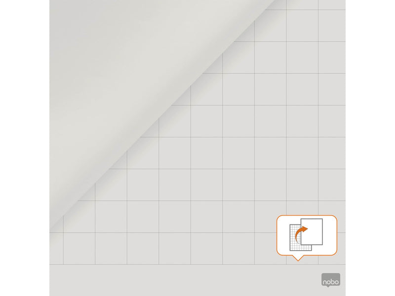 Nobo Premium Flipchart Recycled Paper Pad 600x890mm Reversible Plain or Gridded paper 50 Sheet 70gsm 1 Pack Rolled