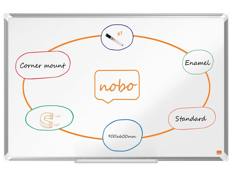 Nobo Premium Plus Whiteboard Emaille 90 x 60 cm *DEMO*