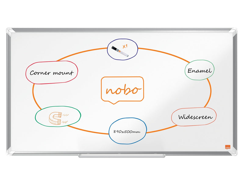 Nobo Premium Plus Whiteboard Emaille Widescreen 40"