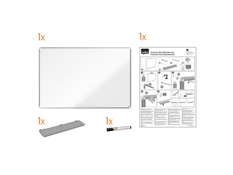 Nobo Premium Plus Whiteboard Stahl 60 x 45 cm