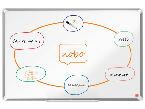 Nobo Premium Plus Whiteboard Stahl 90 x 60 cm