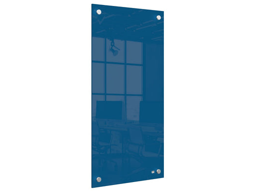 Nobo  Schmales Glas Whiteboard 30 x 60 cm Blau