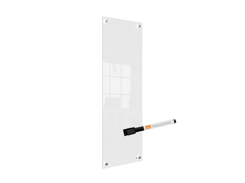 Nobo  Schmales Glas Whiteboard 30 x 90 cm Weiß