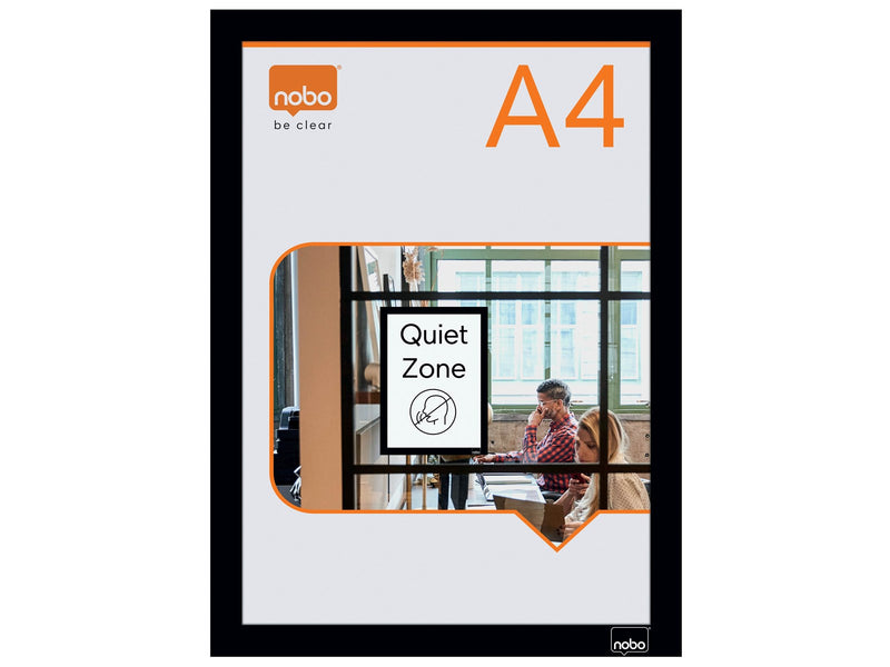Nobo  Self-adhesive Magnetic Poster Frame A4 Black