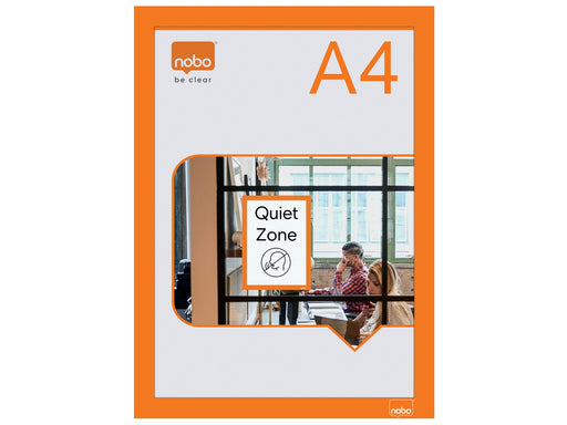 Nobo  Self-adhesive Magnetic Poster Frame A4 Orange