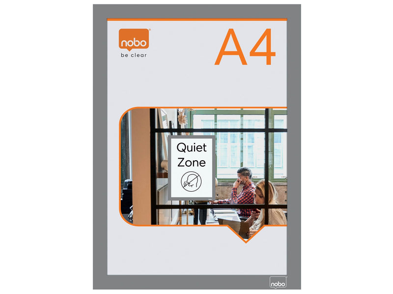 Nobo  Self-adhesive Magnetic Poster Frame A4 Silver